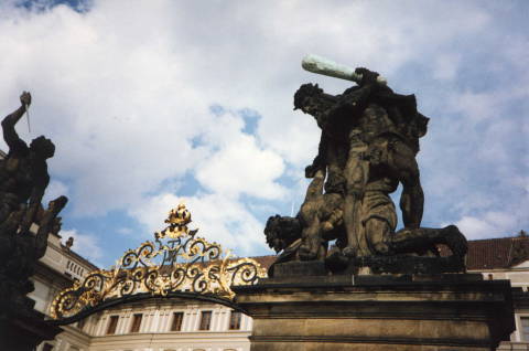 Skulptur am Hradschin, Prag, Tschechien