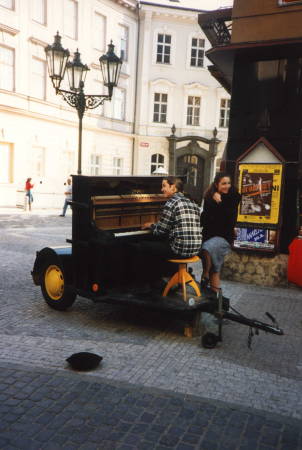 Strassenmusik, Prag, Tschechien